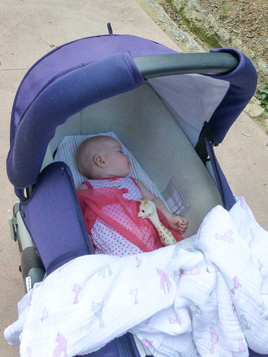 naps in stroller when baby won't sleep when traveling