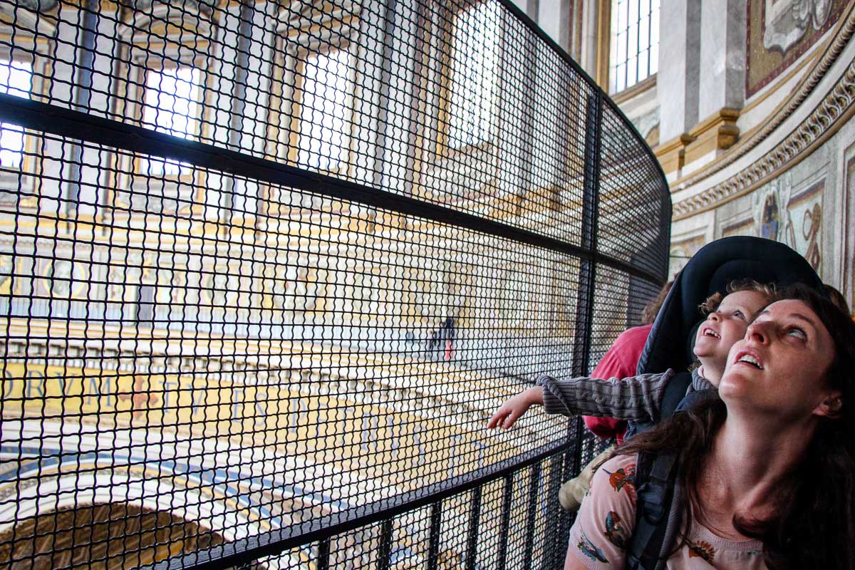 St Peters Basilica in Rome with a toddler
