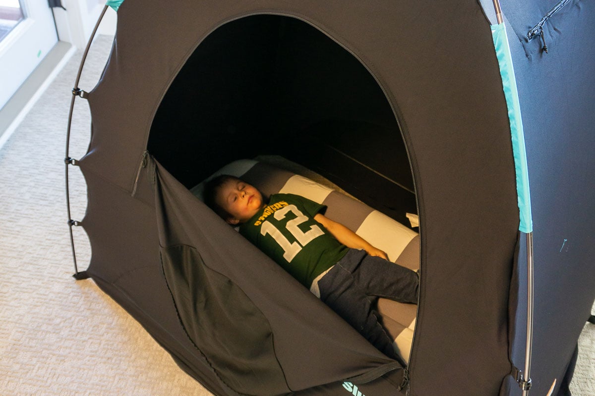 Our SlumberPod Review Get your Baby to Sleep When Traveling Baby Can